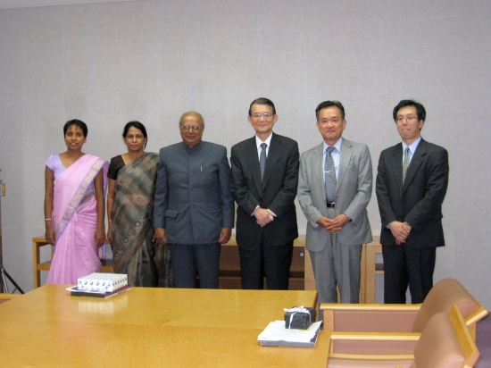 "From left: Ms. Chamari Rodrigo, Prof. Srimali Fernando, Hon. Prof.Tissa Vitharana, <br>Prof. Kishi, Dr. Kitagawa, and Mr. Takemura" Image