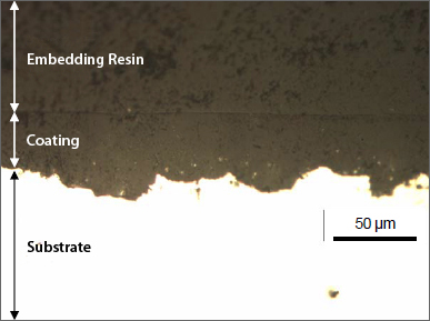 "Fig. : Embedded resin for cross-sectional observation" Image